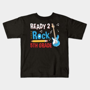 Ready To R0ck 5th Grade Back To School Kids T-Shirt